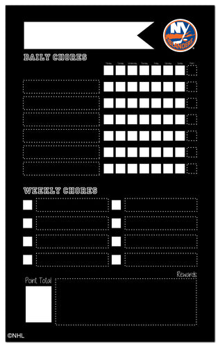 Wholesale NHL / H2021-Chore Chart Chalboard 11x19 / H2021-New York Islanders