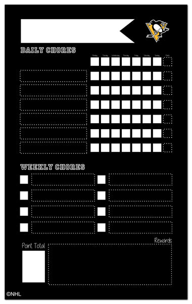 Wholesale NHL / H2021-Chore Chart Chalboard 11x19 / H2021-Pittsburgh Penguins