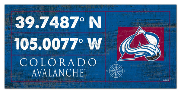 Wholesale NHL / H2047-Cordinates 6x12 / H2047-Colorado Avalanche