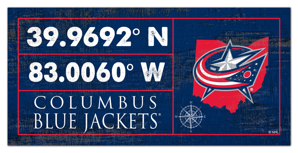 Wholesale NHL / H2047-Cordinates 6x12 / H2047-Columbus Blue Jackets