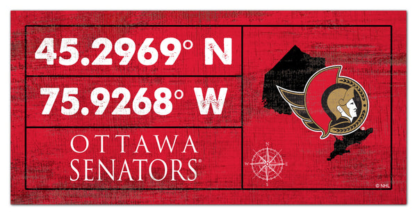 Wholesale NHL / H2047-Cordinates 6x12 / H2047-Ottawa Senators