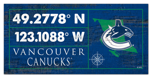 Wholesale NHL / H2047-Cordinates 6x12 / H2047-Vancouver Canucks