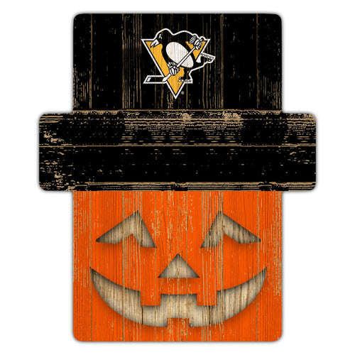 Wholesale NHL / H2081-Jackolantern 12" Sign (Classic Impressions Exclusive) / H2081-Pittsburgh