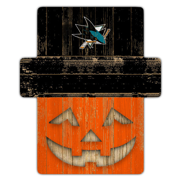 Wholesale NHL / H2081-Jackolantern 12" Sign (Classic Impressions Exclusive) / H2081-San Jose