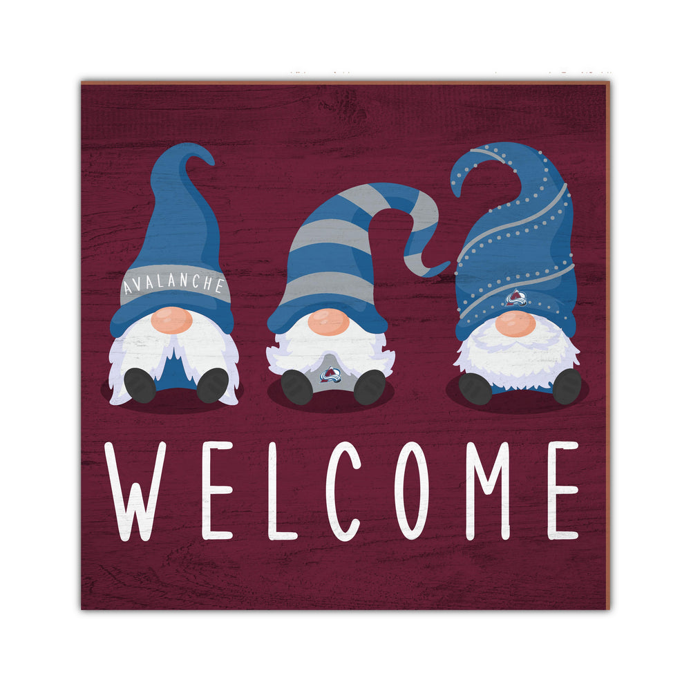 Wholesale NHL / H2089-Welcome Gnomes 10x10in / H2089-Colorado Avalanche