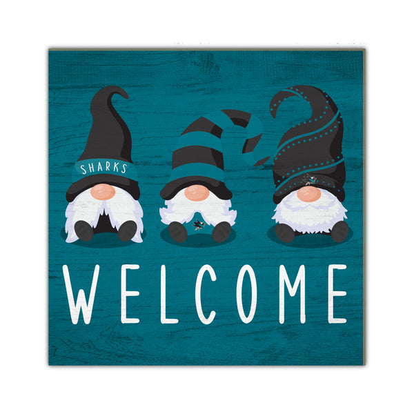 Wholesale NHL / H2089-Welcome Gnomes 10x10in / H2089-San Jose Sharks