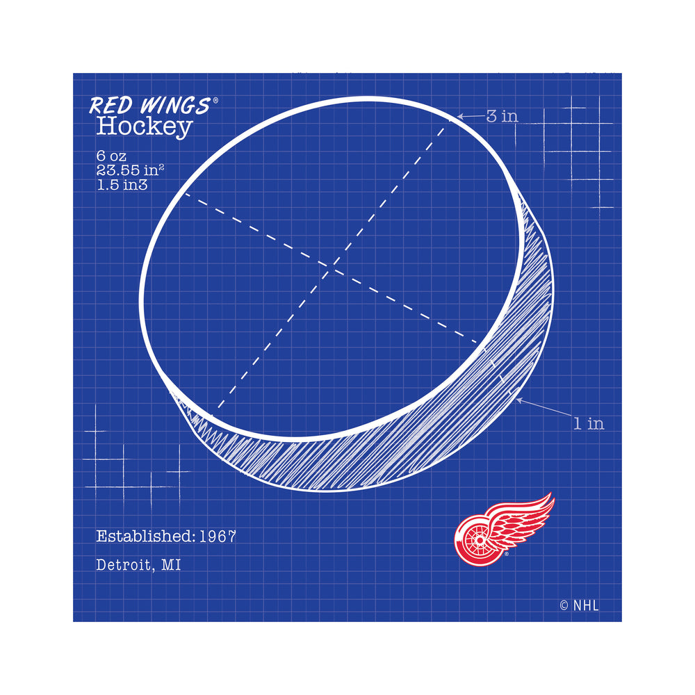 Wholesale NHL / H2108-Ball Blueprint 10x10 / H2108-Detroit