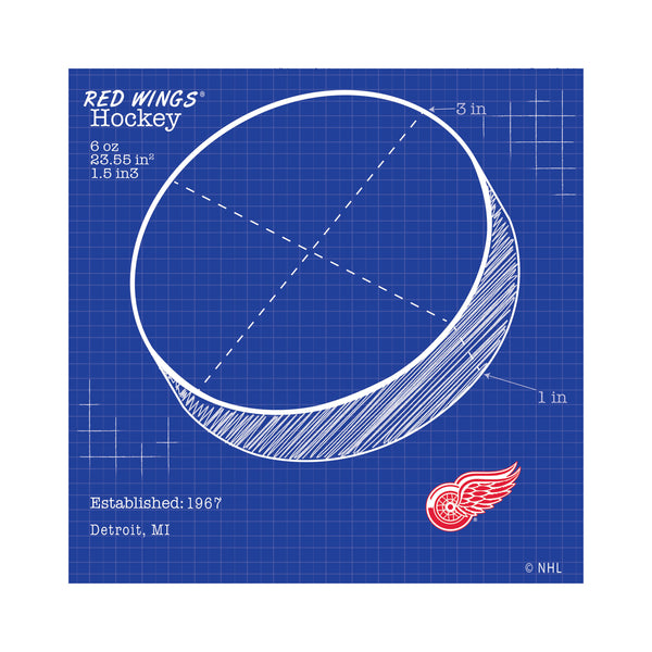 Wholesale NHL / H2108-Ball Blueprint 10x10 / H2108-Detroit