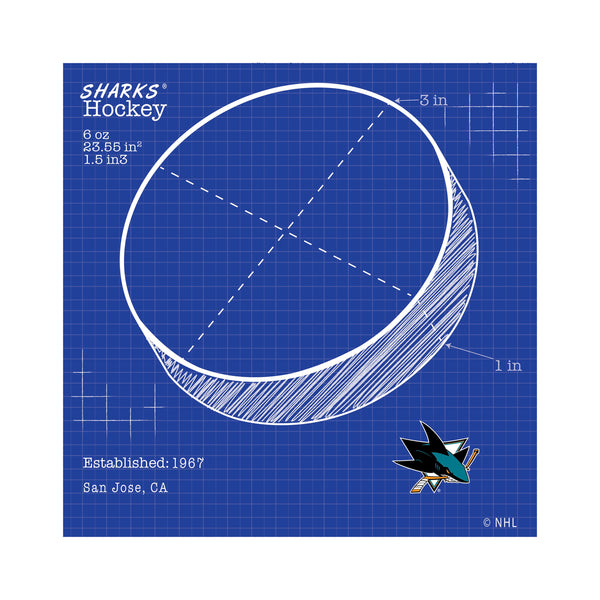 Wholesale NHL / H2108-Ball Blueprint 10x10 / H2108-San Jose