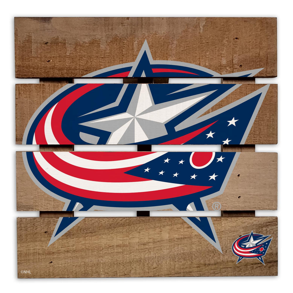 Wholesale NHL / H2122-Wooden 8in Hotplate / H2122-Columbus Blue Jackets