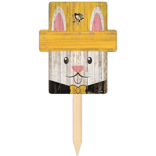 Wholesale NHL / H2145-Easter Bunny Head Yard Stake / H2145-Pittsburgh