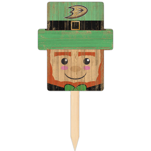 Wholesale NHL / H2146-Leprechaun Head Yard Stake / H2146-Anaheim Ducks