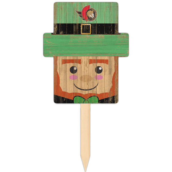 Wholesale NHL / H2146-Leprechaun Head Yard Stake / H2146-Ottawa Senators