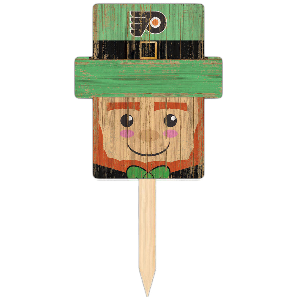 Wholesale NHL / H2146-Leprechaun Head Yard Stake / H2146-Philadelphia Flyers