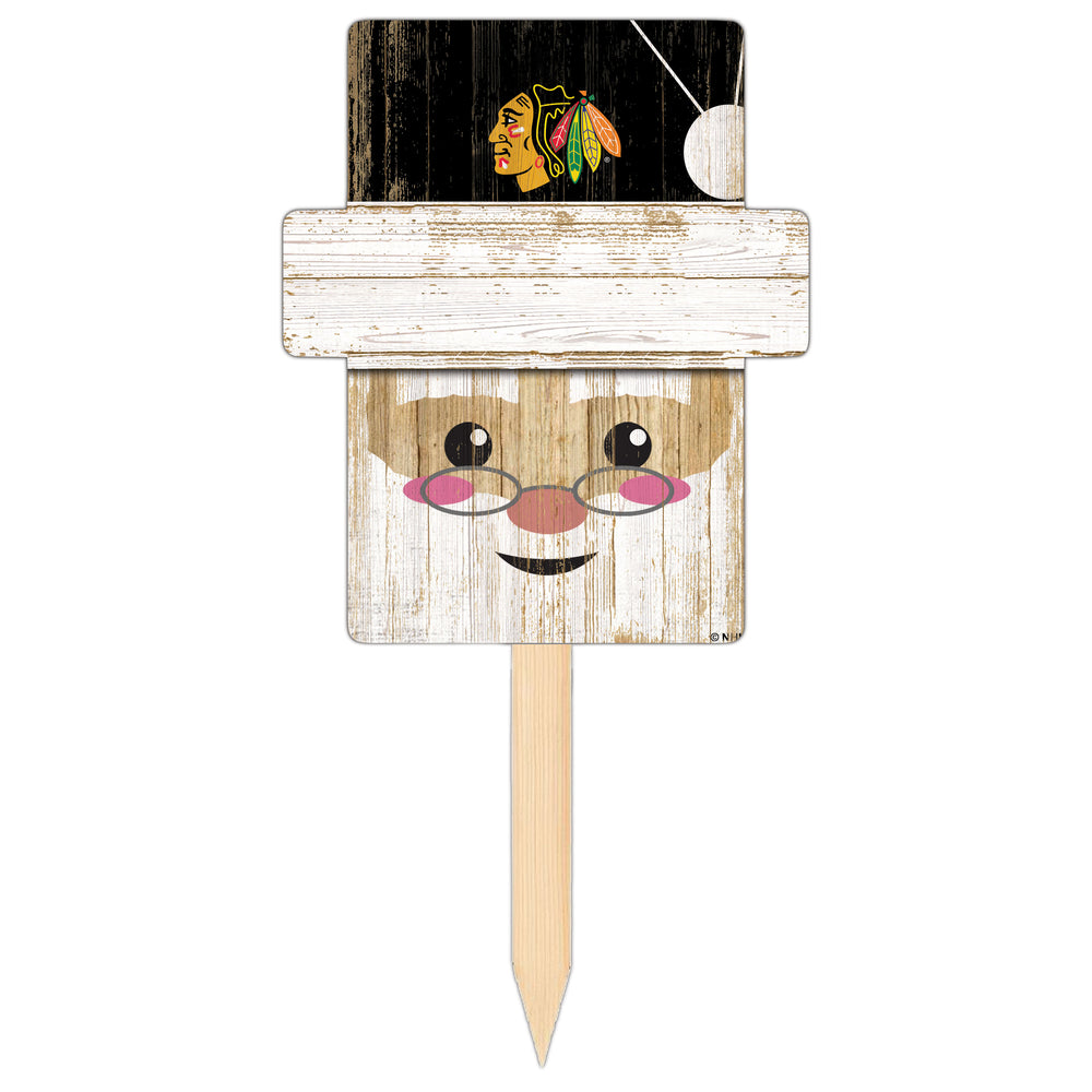 Wholesale NHL / H2147-Santa Head Yard Stake / H2147-Chicago