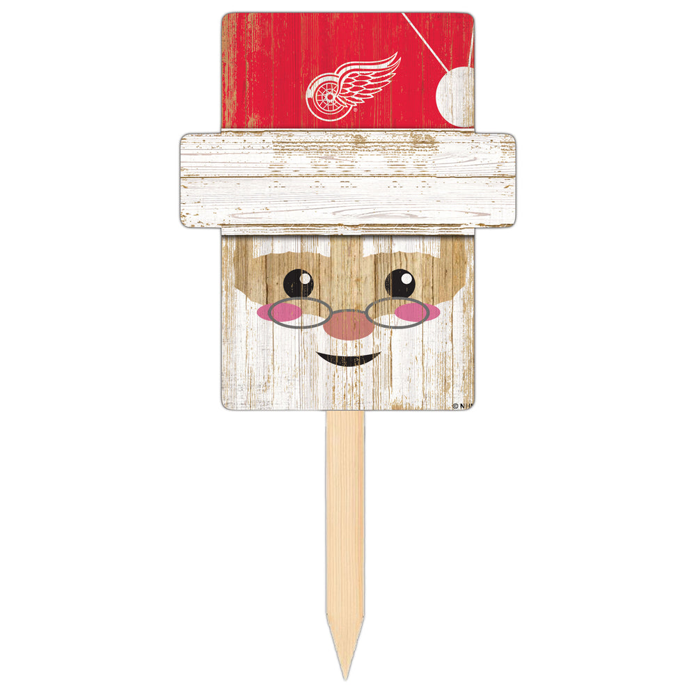 Wholesale NHL / H2147-Santa Head Yard Stake / H2147-Detroit