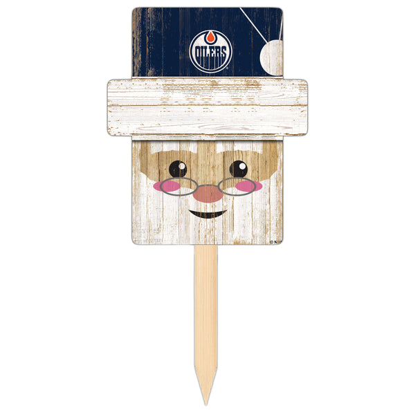 Wholesale NHL / H2147-Santa Head Yard Stake / H2147-Edmonton