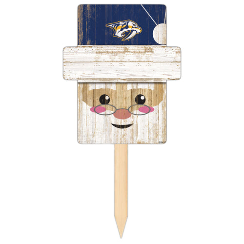 Wholesale NHL / H2147-Santa Head Yard Stake / H2147-Nashville