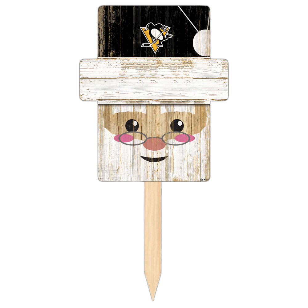 Wholesale NHL / H2147-Santa Head Yard Stake / H2147-Pittsburgh