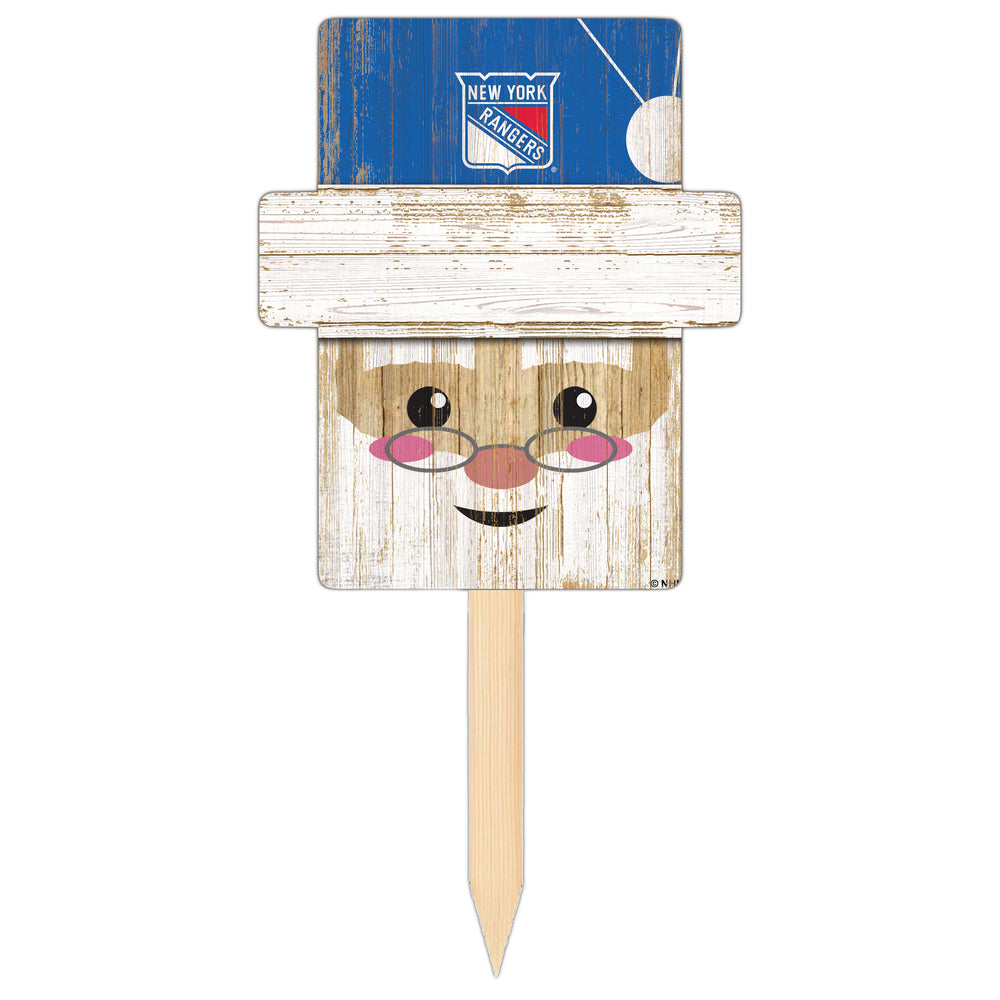 Wholesale NHL / H2147-Santa Head Yard Stake / H2147-Rangers