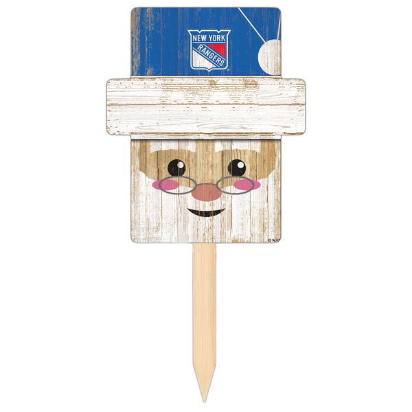 Wholesale NHL / H2147-Santa Head Yard Stake / H2147-Rangers