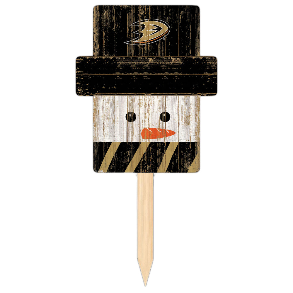Wholesale NHL / H2148-Snow Man Head Yard Stake / H2148-Anaheim