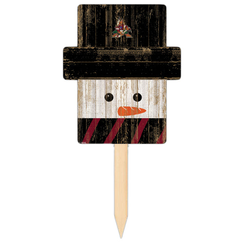 Wholesale NHL / H2148-Snow Man Head Yard Stake / H2148-Arizona