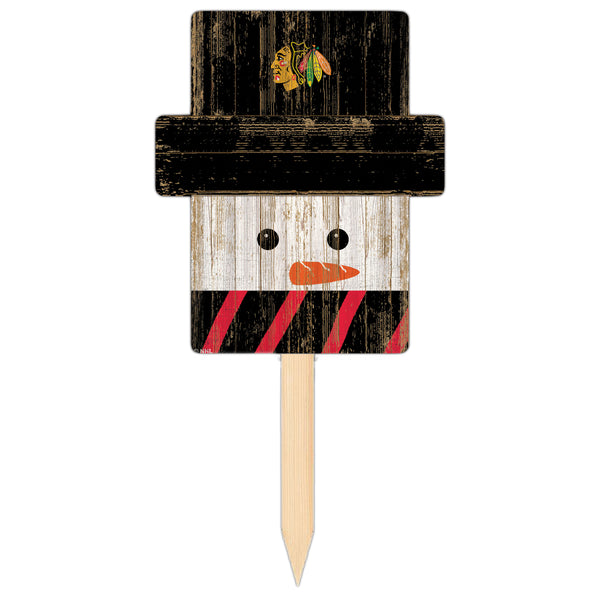Wholesale NHL / H2148-Snow Man Head Yard Stake / H2148-Chicago