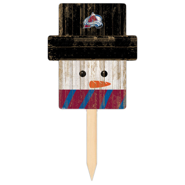 Wholesale NHL / H2148-Snow Man Head Yard Stake / H2148-Colorado