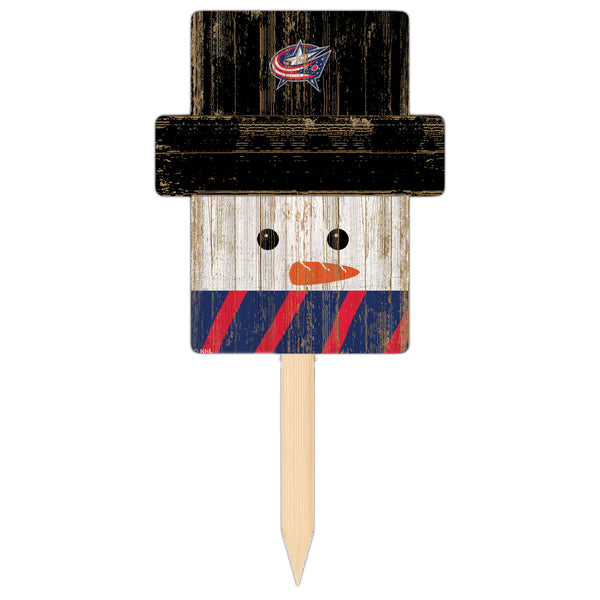 Wholesale NHL / H2148-Snow Man Head Yard Stake / H2148-Columbus