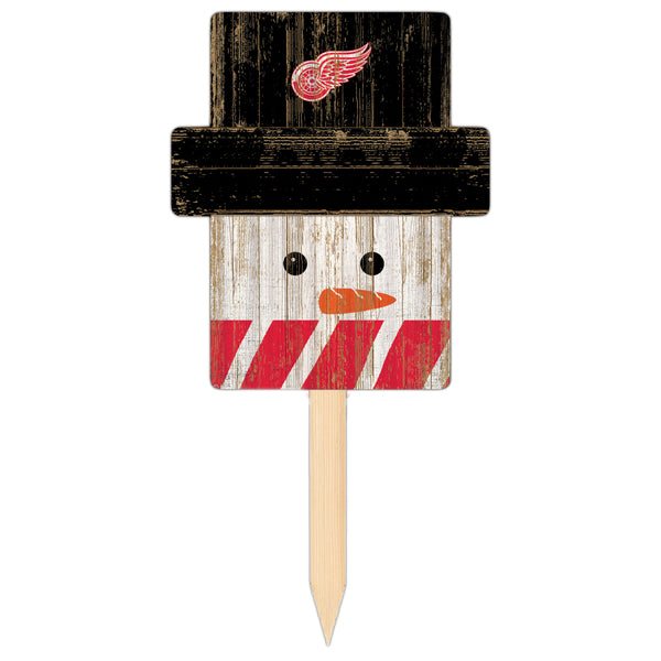 Wholesale NHL / H2148-Snow Man Head Yard Stake / H2148-Detroit