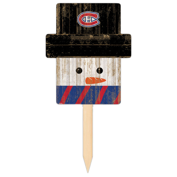 Wholesale NHL / H2148-Snow Man Head Yard Stake / H2148-Montreal