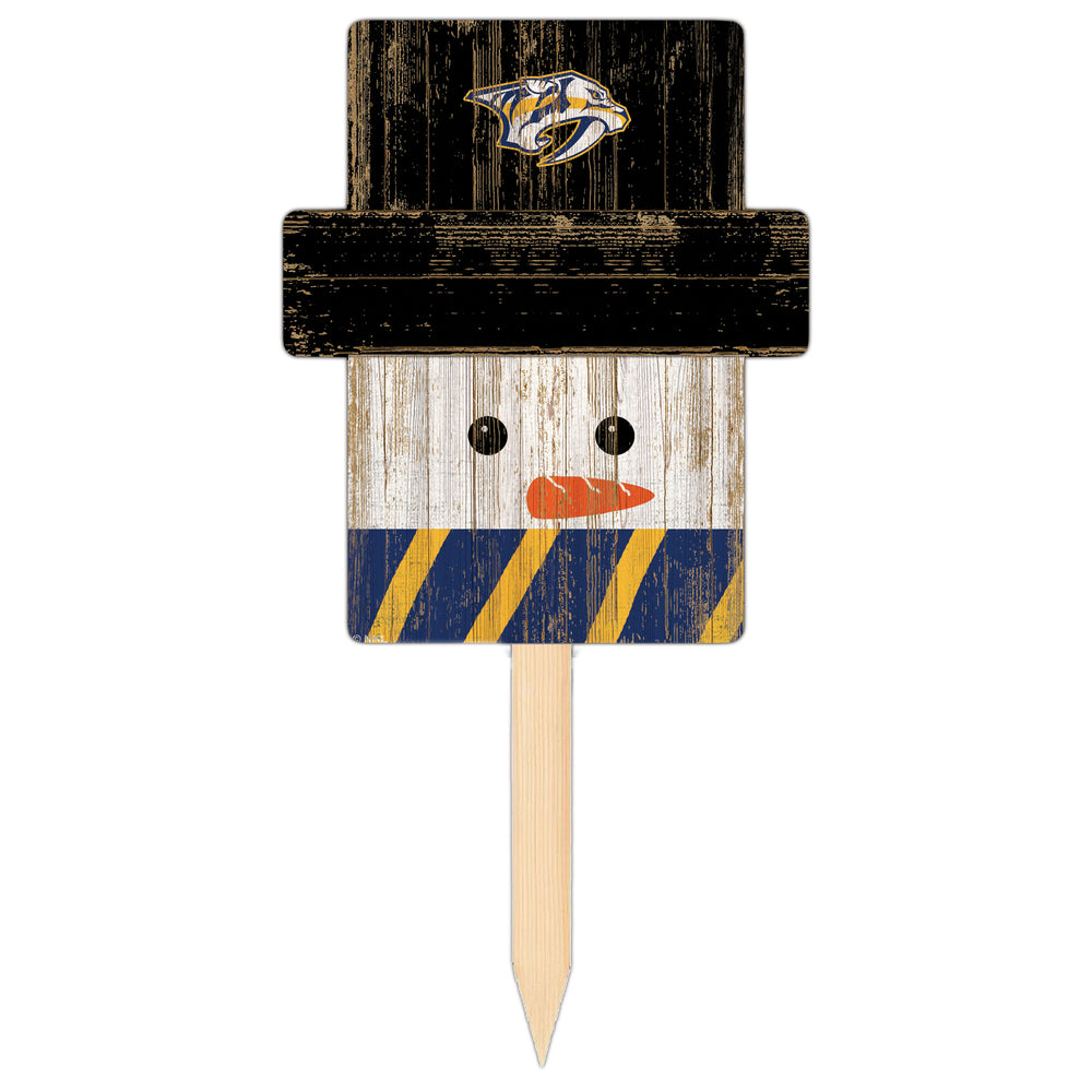 Wholesale NHL / H2148-Snow Man Head Yard Stake / H2148-Nashville