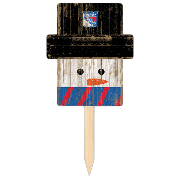 Wholesale NHL / H2148-Snow Man Head Yard Stake / H2148-Rangers