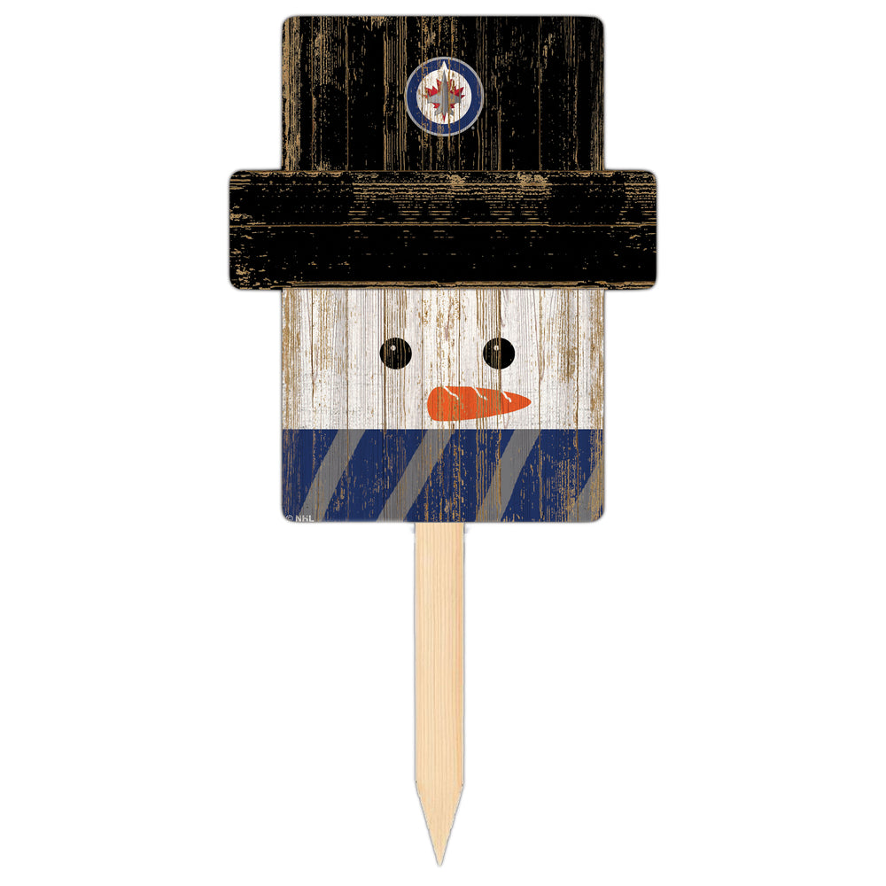 Wholesale NHL / H2148-Snow Man Head Yard Stake / H2148-Winnipeg