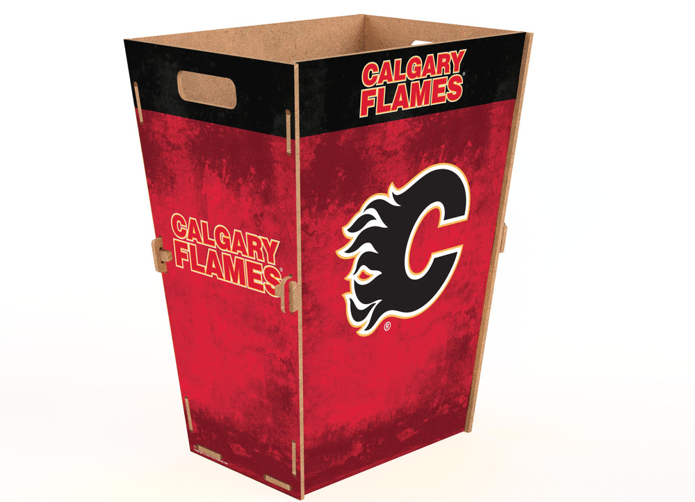 Wholesale NHL / H2173L-Waste Can Flat Pack Large / H2173L-Calgary Flames