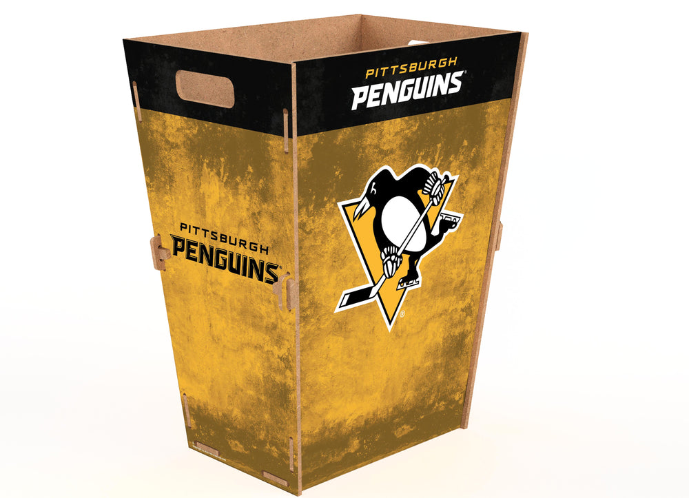 Wholesale NHL / H2173L-Waste Can Flat Pack Large / H2173L-Pittsburgh Penguins