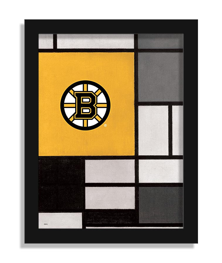 Wholesale NHL / H2212-Team Composition Fine Art 12x16 / H2212-Boston Bruins