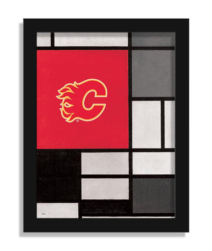 Wholesale NHL / H2212-Team Composition Fine Art 12x16 / H2212-Calgary Flames