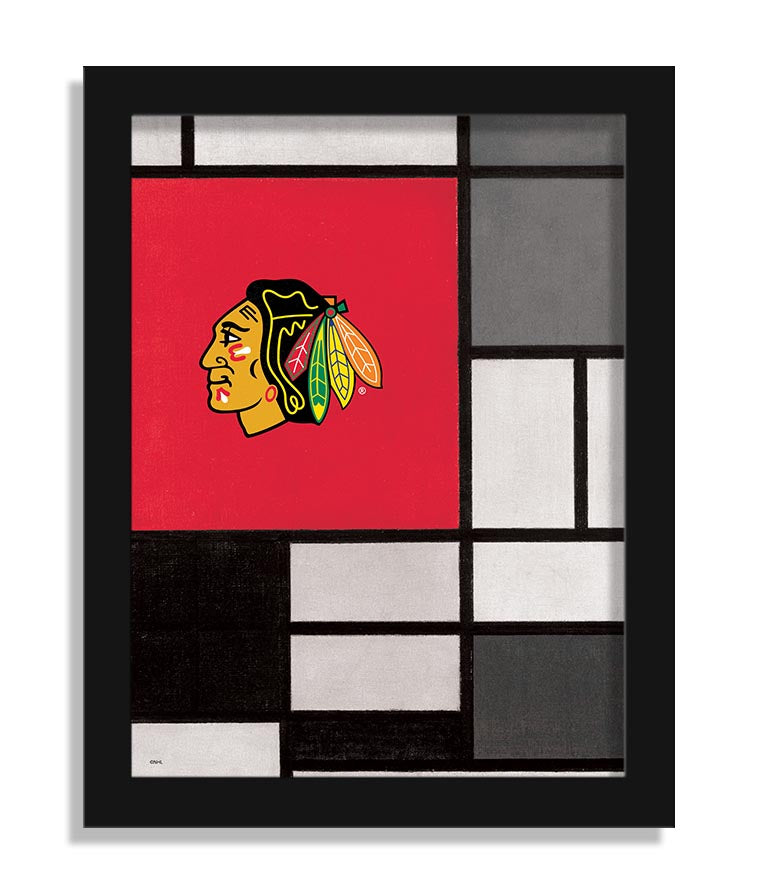 Wholesale NHL / H2212-Team Composition Fine Art 12x16 / H2212-Chicago Blackhawks