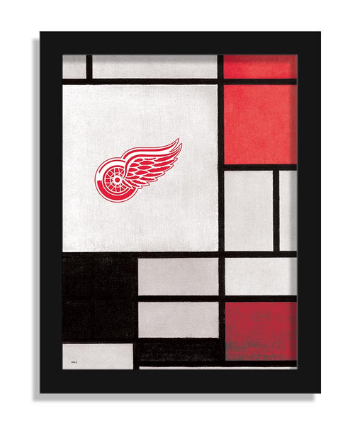 Wholesale NHL / H2212-Team Composition Fine Art 12x16 / H2212-Detroit Red Wigs