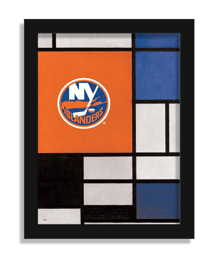 Wholesale NHL / H2212-Team Composition Fine Art 12x16 / H2212-New York Islanders