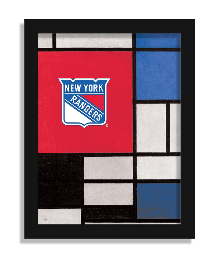 Wholesale NHL / H2212-Team Composition Fine Art 12x16 / H2212-New York Rangers