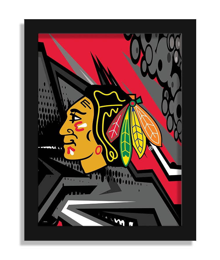 Wholesale NHL / H2214-Team Comic 12x16 / H2214-Chicago Blackhawks