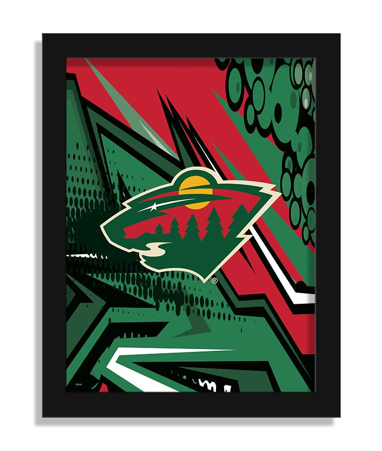 Wholesale NHL / H2214-Team Comic 12x16 / H2214-Minnesota Wild