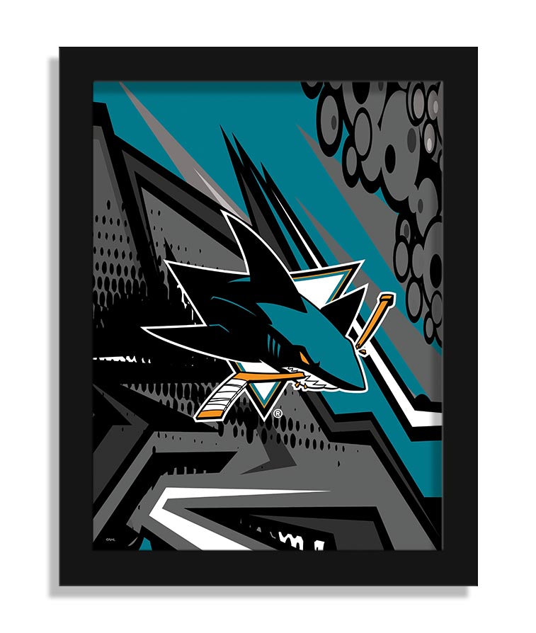 Wholesale NHL / H2214-Team Comic 12x16 / H2214-San Jose Sharks