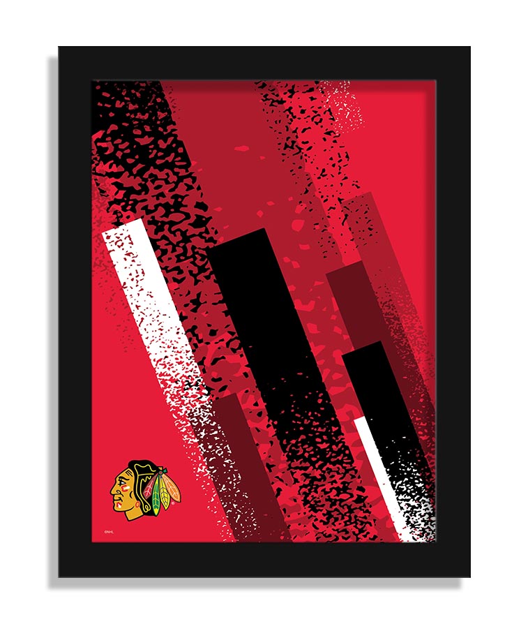 Wholesale NHL / H2215-Team Color Art 12x16 / H2215-Chicago Blackhawks