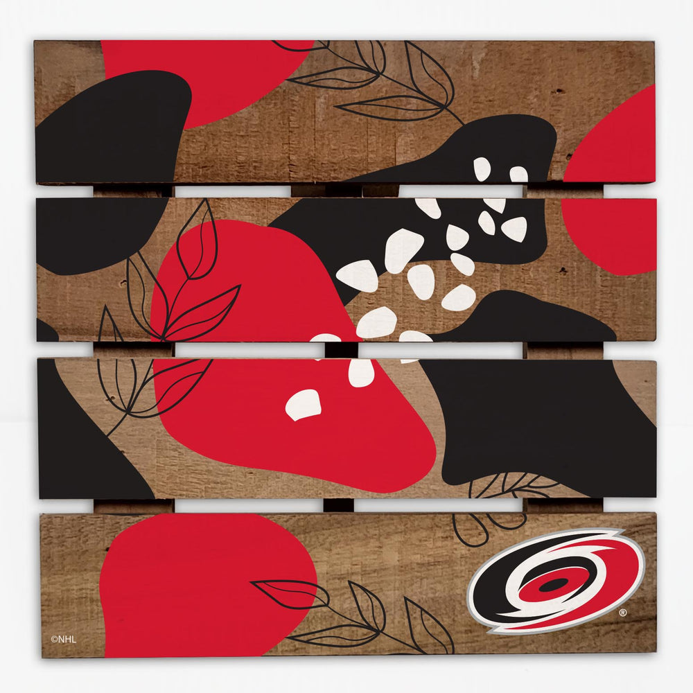 Wholesale NHL / H2222-Abstract Floral Trivet Hot Plate / H2222-Carolina Hurricanes