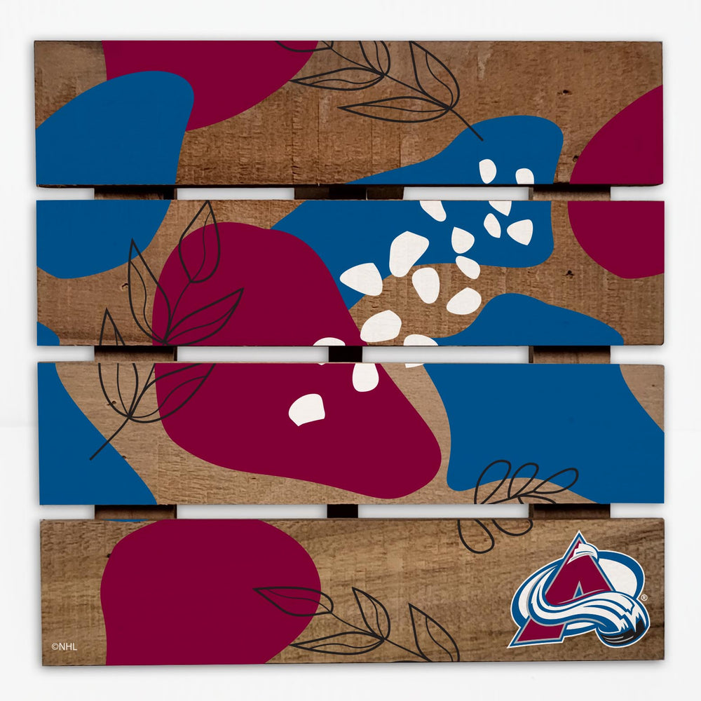 Wholesale NHL / H2222-Abstract Floral Trivet Hot Plate / H2222-Colorado Avalanche