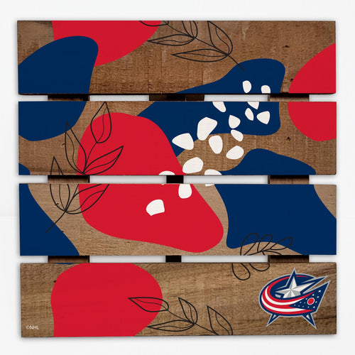 Wholesale NHL / H2222-Abstract Floral Trivet Hot Plate / H2222-Columbus Blue Jackets